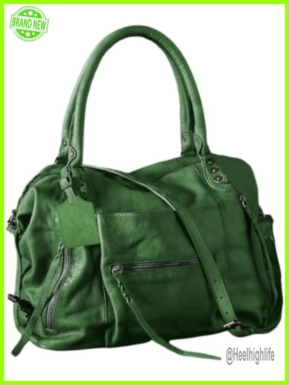Large Tote Bag Vegan Leather Zipper Hobo Handbag Adjustable Strap